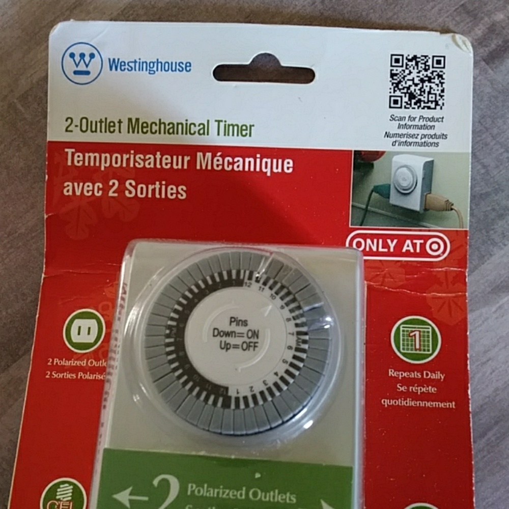 🆕 Wall timer NEW Westinghouse 2 outlet Mechanical Timer - Picture 4 of 8